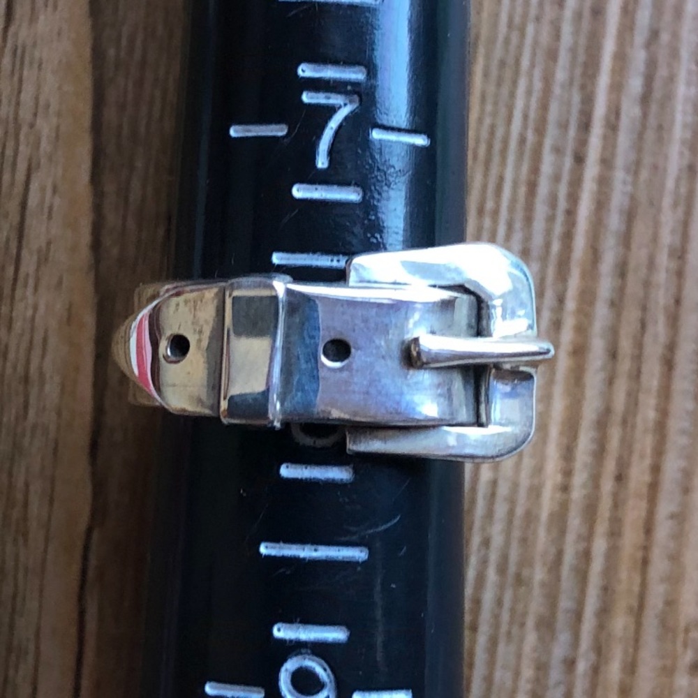 Sterling Silver Buckle Ring - Picture 2 of 16
